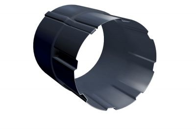 Соединитель трубы Grand Line глянцевый 90 мм RAL 7024 Мокрый асфальт
